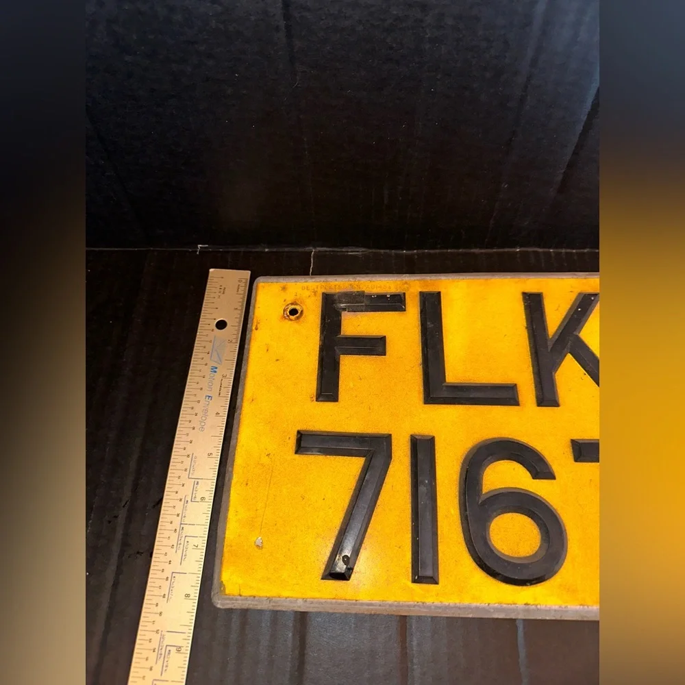 Wall Art European License Plate?  Estate Item. FLK 716T